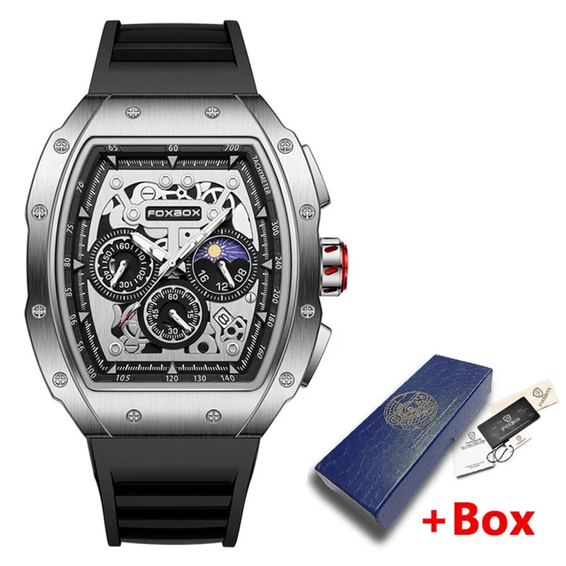 LIGE Mens Watch Foxbox Brand Waterproof Quartz Wrist Watch for Men Date Sport Silicone Clock Male Watches Relogios Masculino+Box
