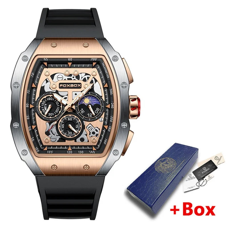 LIGE Mens Watch Foxbox Brand Waterproof Quartz Wrist Watch for Men Date Sport Silicone Clock Male Watches Relogios Masculino+Box