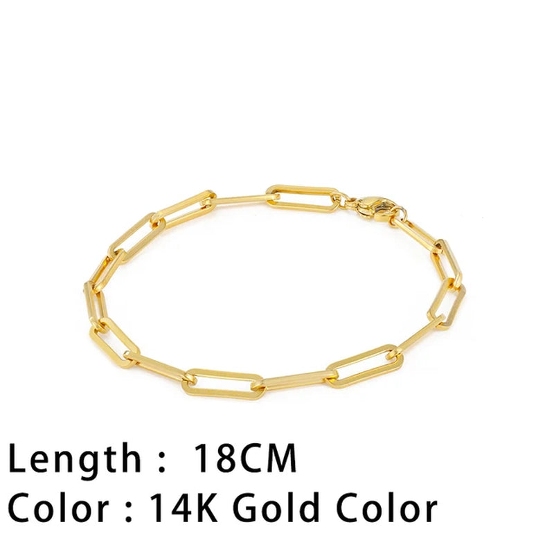 Classic Snake Chain Bracelets for Women Trend Fashion Stainless Steel Cuban Chain Bracelet Trendy Woman Gifts Jewelry