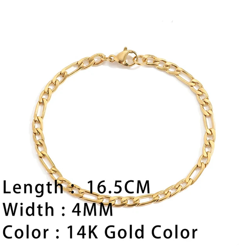 Classic Snake Chain Bracelets for Women Trend Fashion Stainless Steel Cuban Chain Bracelet Trendy Woman Gifts Jewelry