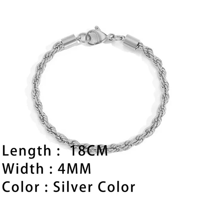 Classic Snake Chain Bracelets for Women Trend Fashion Stainless Steel Cuban Chain Bracelet Trendy Woman Gifts Jewelry