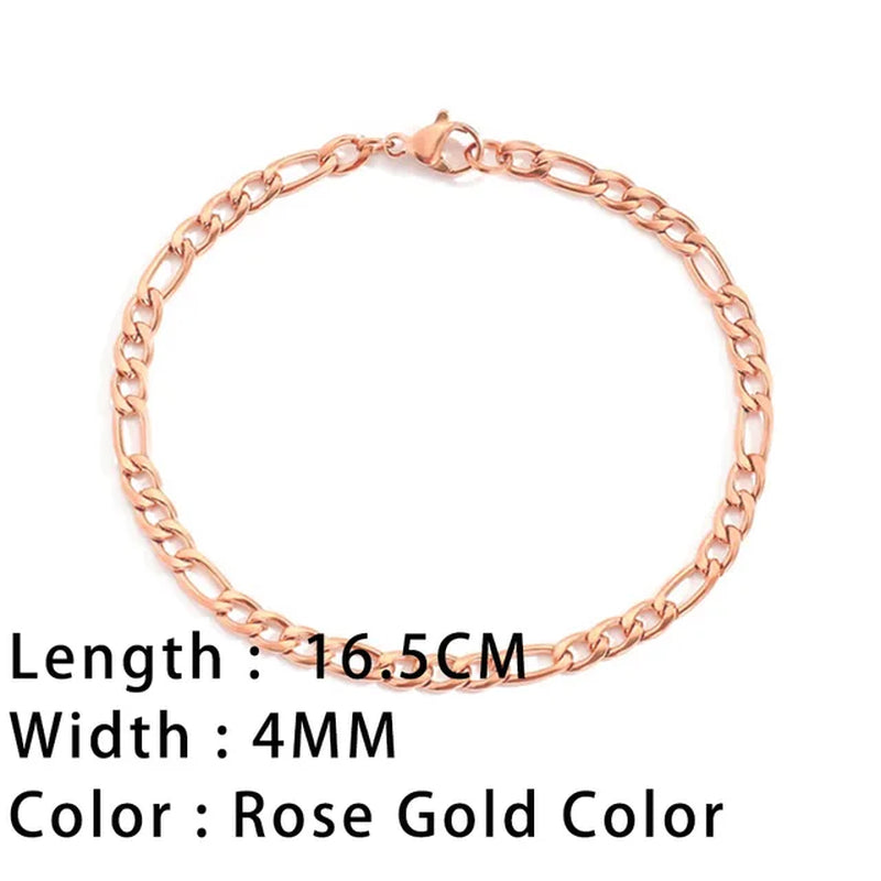 Classic Snake Chain Bracelets for Women Trend Fashion Stainless Steel Cuban Chain Bracelet Trendy Woman Gifts Jewelry